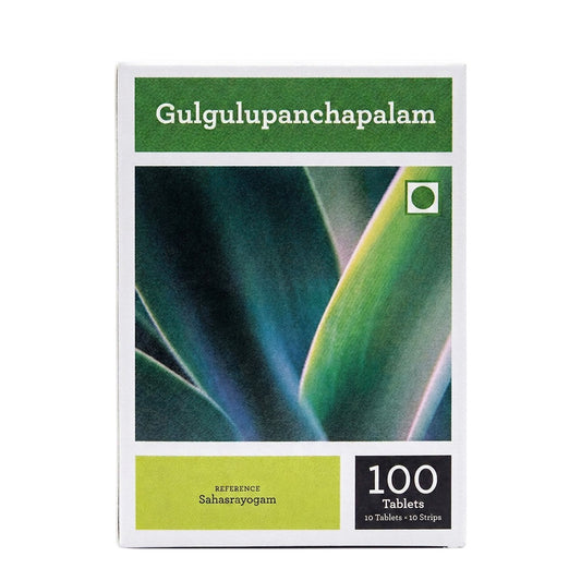 Gulgulupanchapalam 100 Tablets - A good Vranaropana (ulcer healing) & Medoghna (reduces fat deposition)
