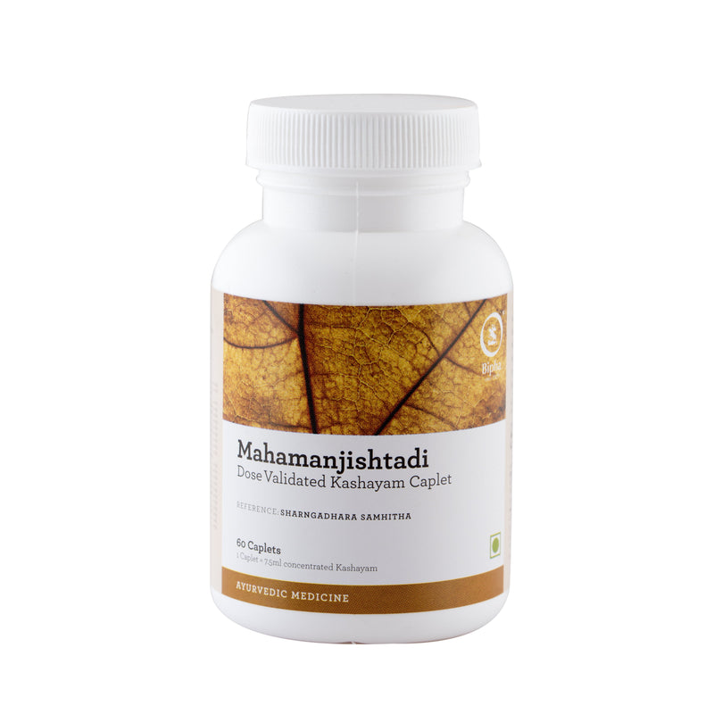 Mahamanjishtadi  Kashaya 60 Tablet - A herbal blood purifying formula enables a healthy skin