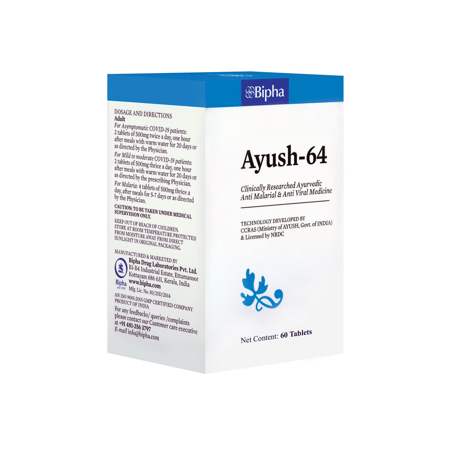Ayush-64 An Ayurvedic Antimalarial formula effective for mild & moderate COVID -19 infections