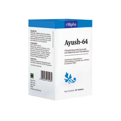 Ayush-64 An Ayurvedic Antimalarial formula effective for mild & moderate COVID -19 infections